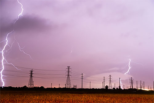 storm and power lines