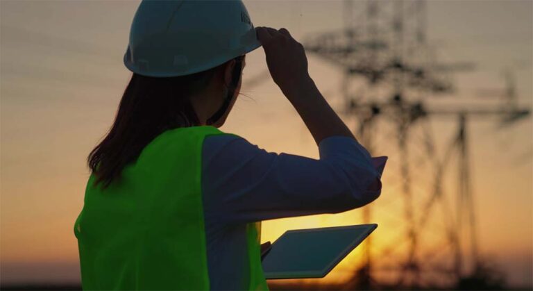 woman in hard hat