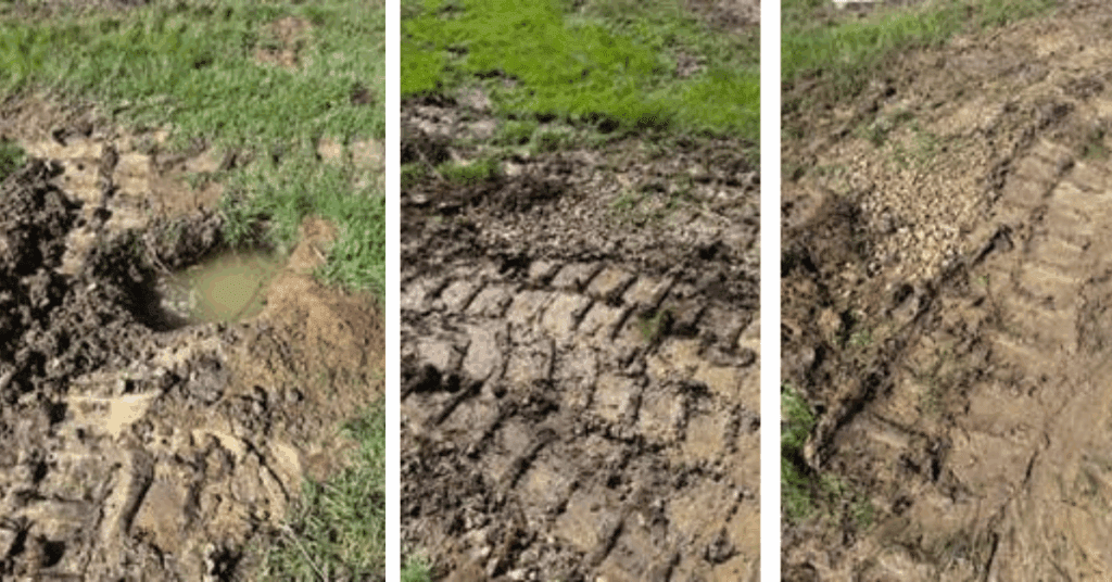 Sunken Utility Pole Hole Hazard Mitigated Through Environmental Hazard Detection