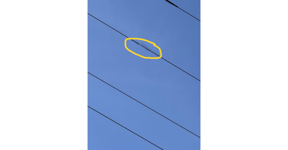 Frayed Copper Conductor Hazard Averted During Ride-Out Inspection